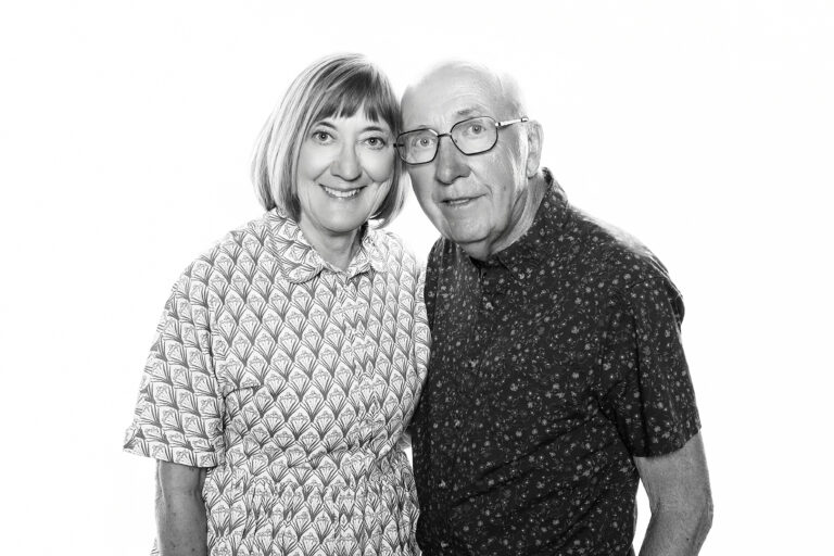 Celebrity-style black and white photo portrait booth