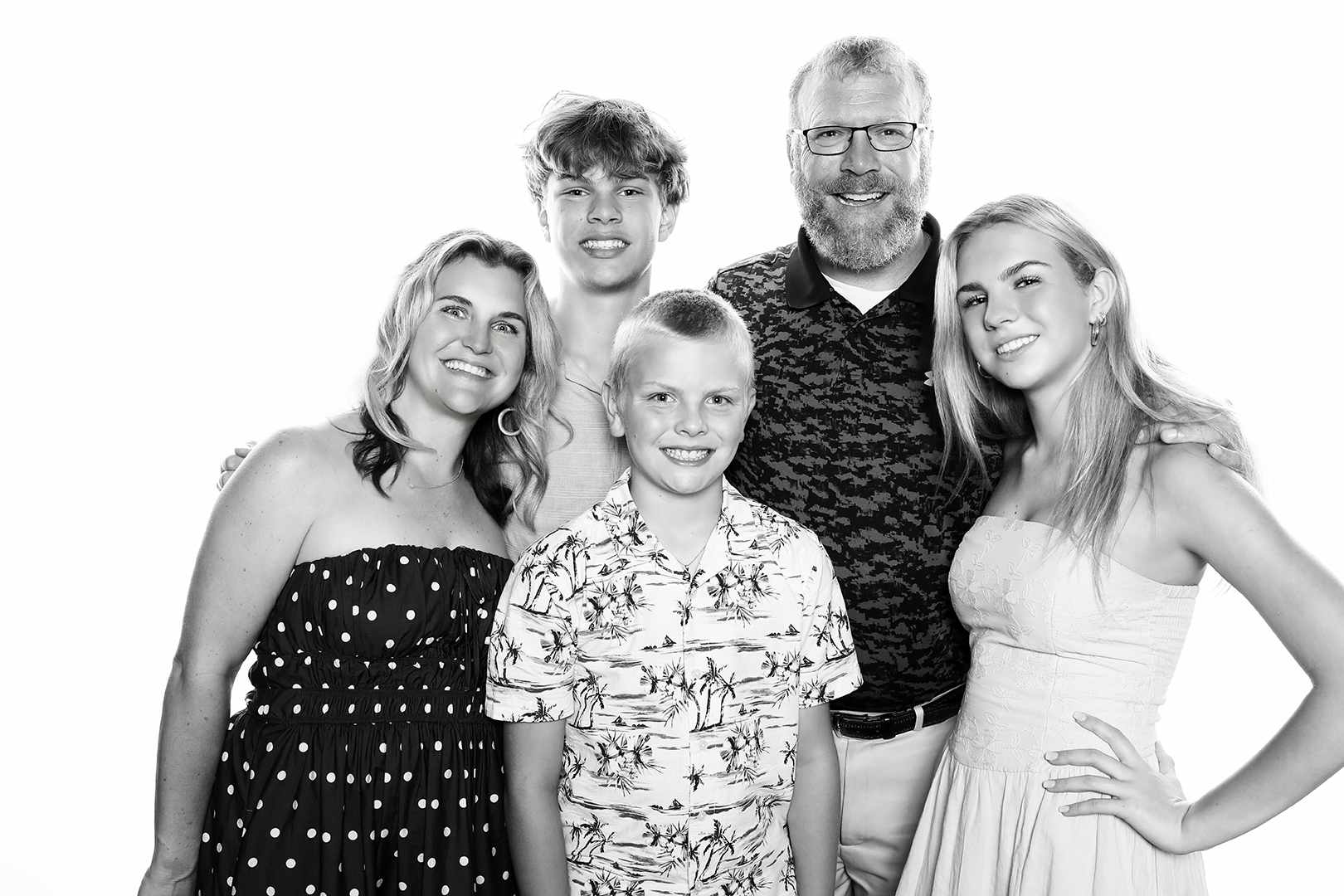 Celebrity-style black and white photo portrait booth