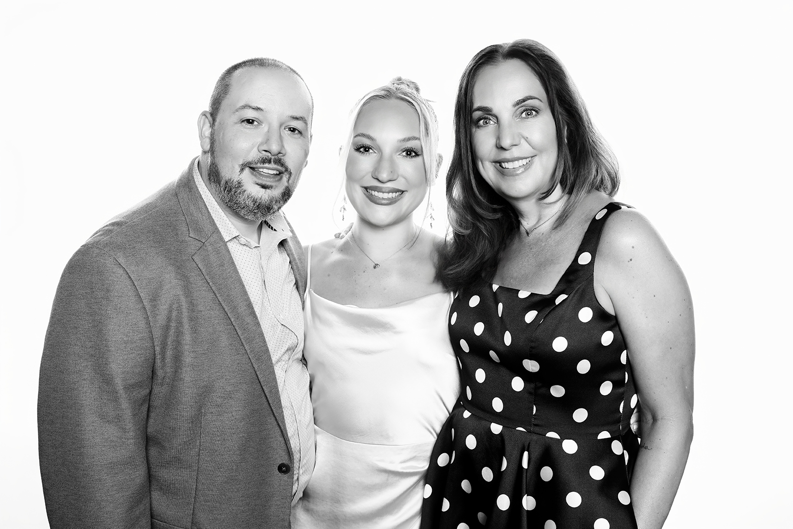 Celebrity-style black and white photo portrait booth
