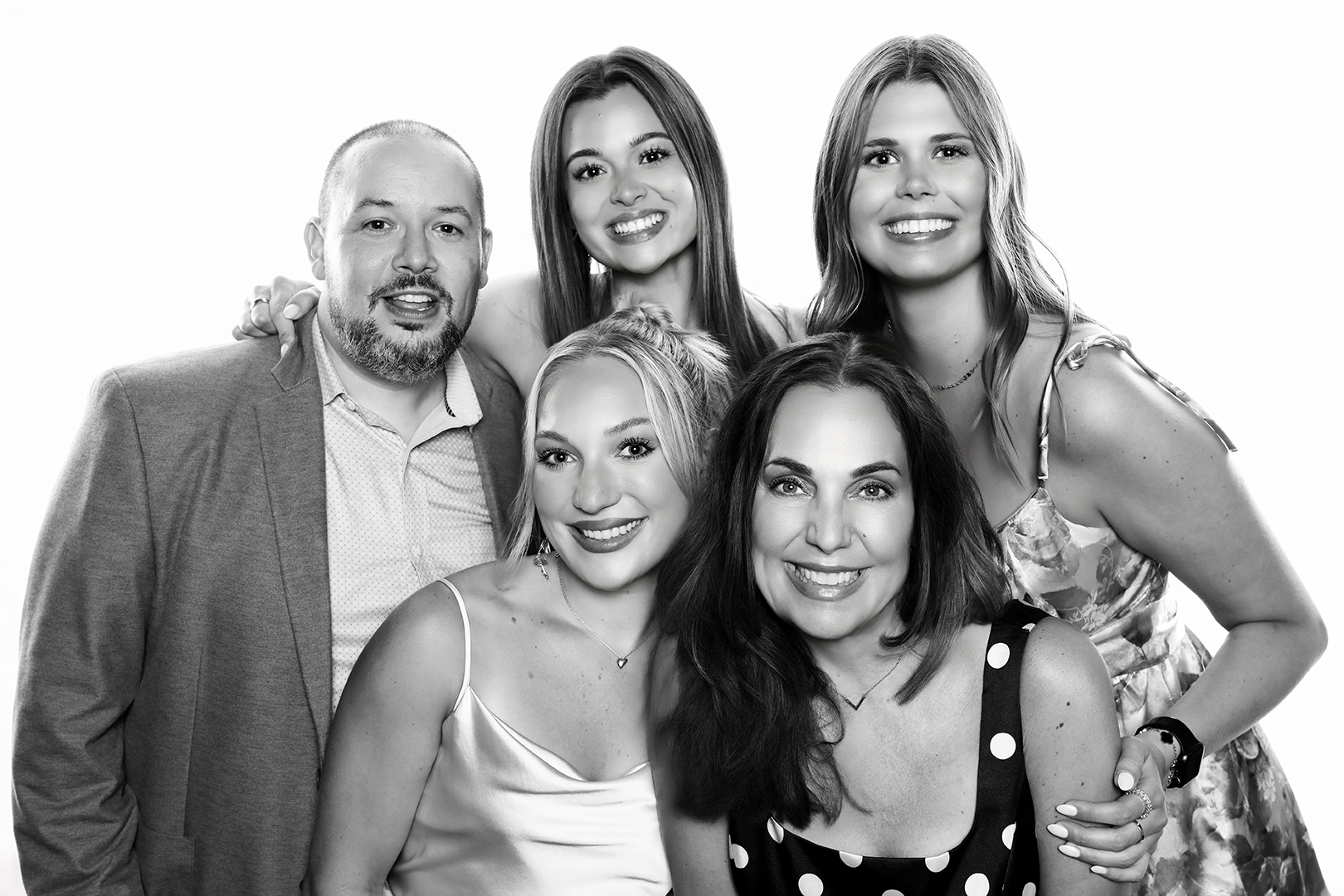 Celebrity-style black and white photo portrait booth