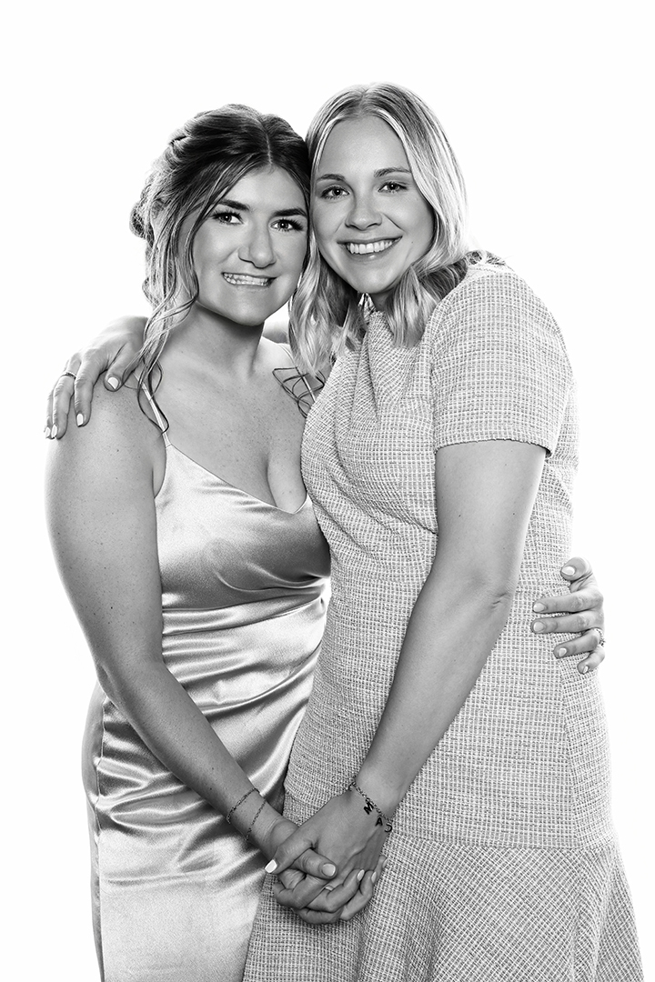 Celebrity-style black and white photo portrait booth