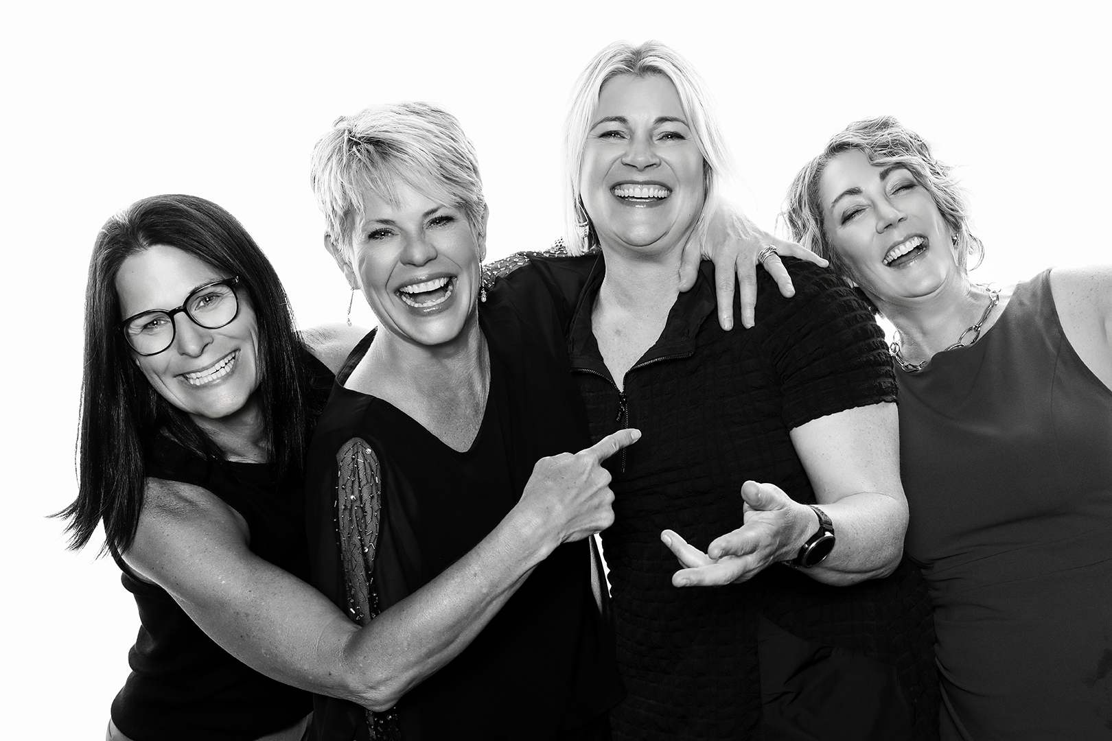 Celebrity-style black and white photo portrait booth