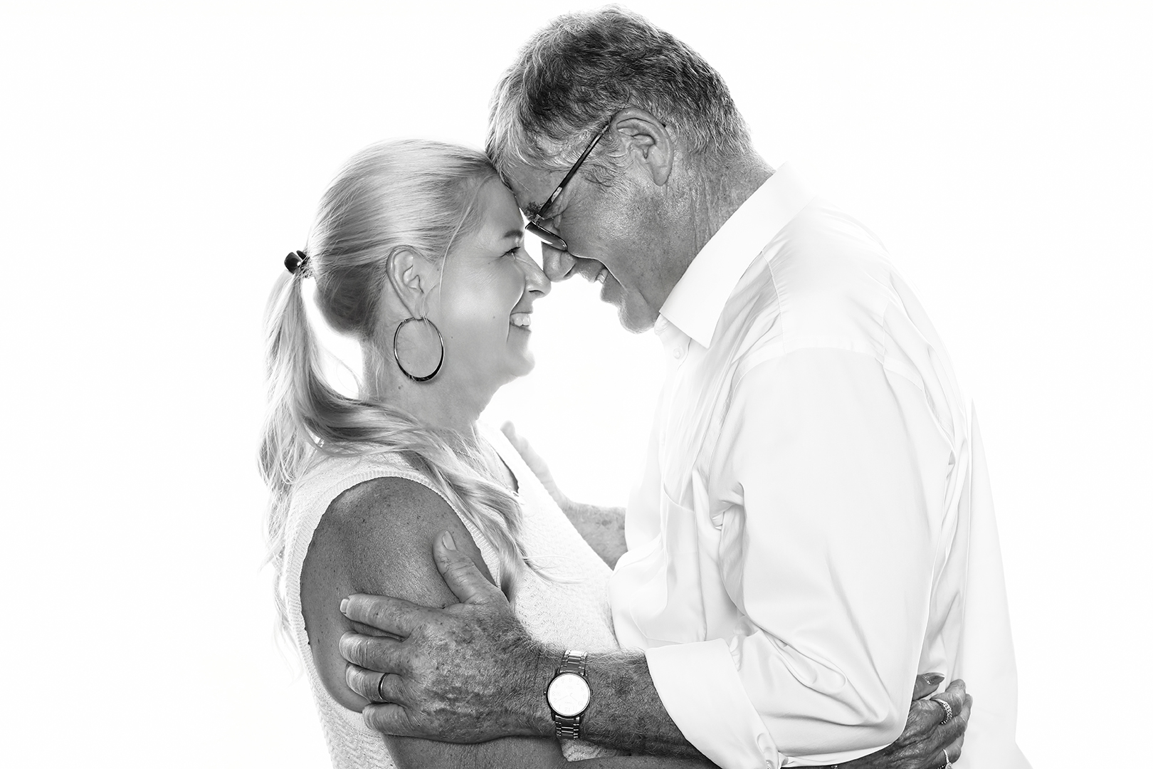 Celebrity-style black and white photo portrait booth