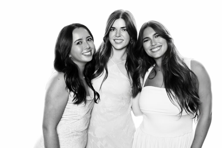 Celebrity-style black and white photo portrait booth