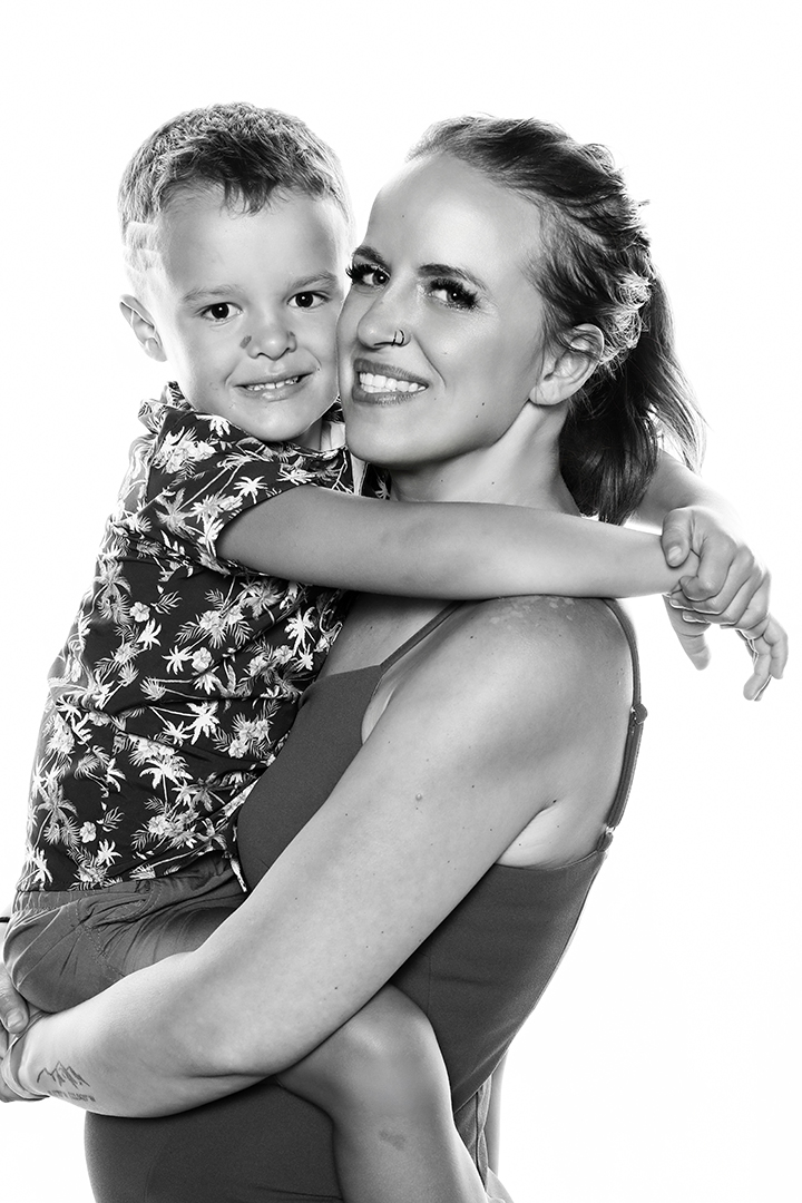 Celebrity-style black and white photo portrait booth