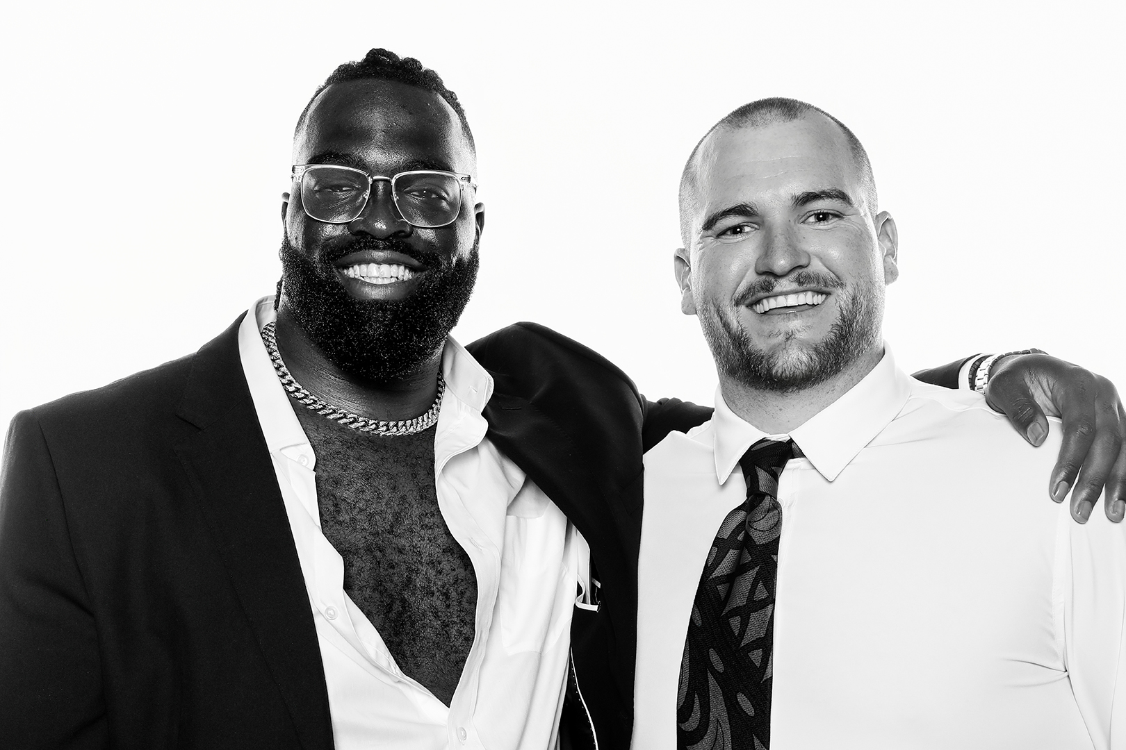 Celebrity-style black and white photo portrait booth