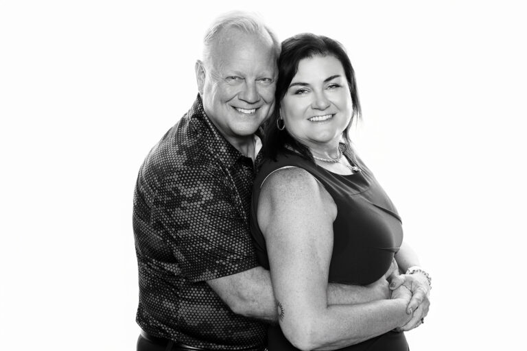 Celebrity-style black & white photo portrait booth