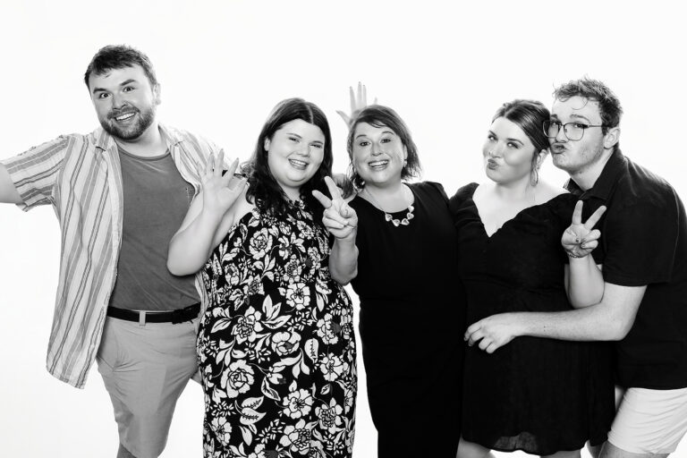 Celebrity-style black & white photo portrait booth