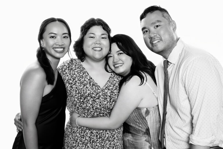 Celebrity-style black & white photo portrait booth