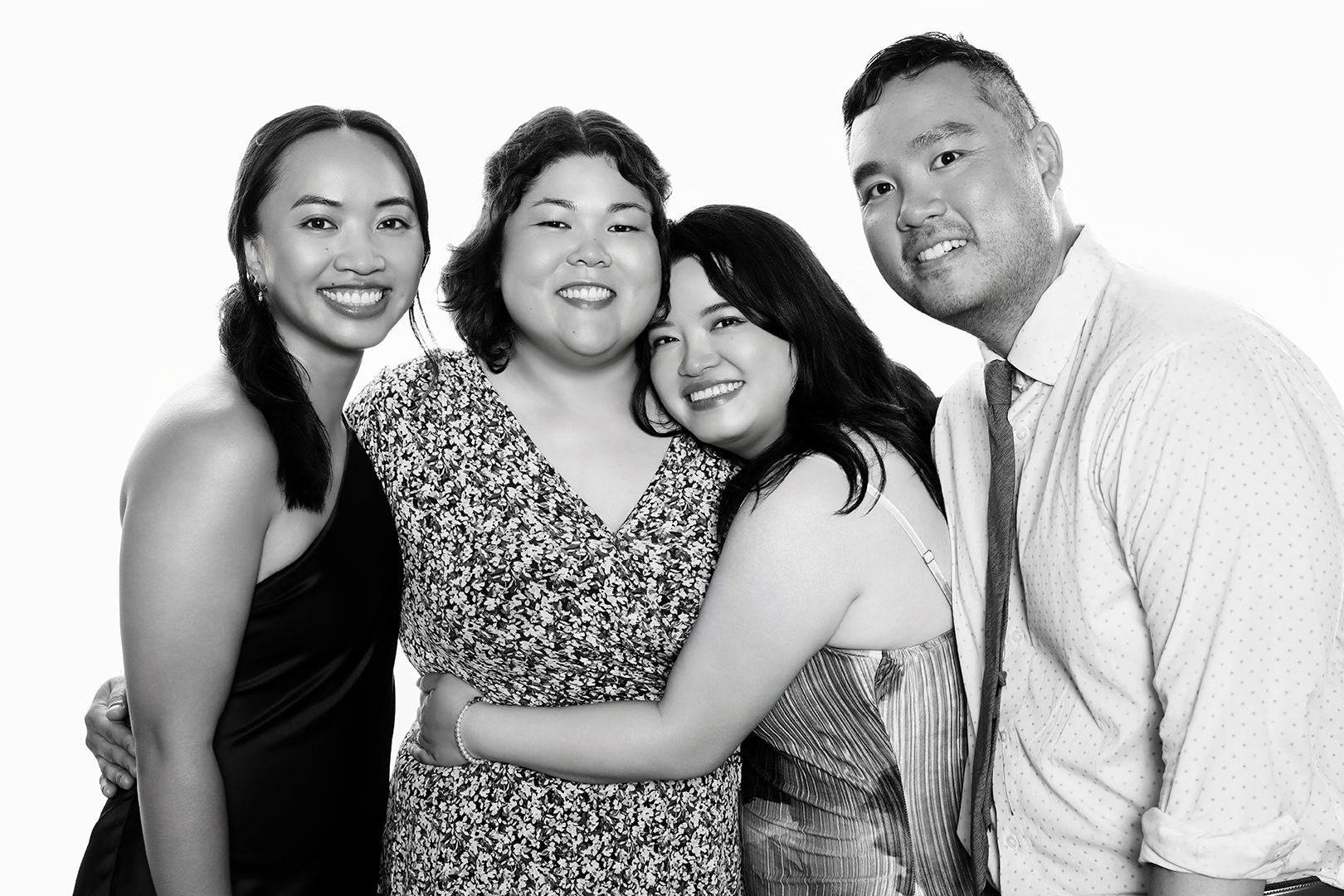 Celebrity-style black & white photo portrait booth