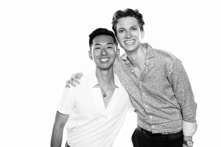 Celebrity-style black & white photo portrait booth