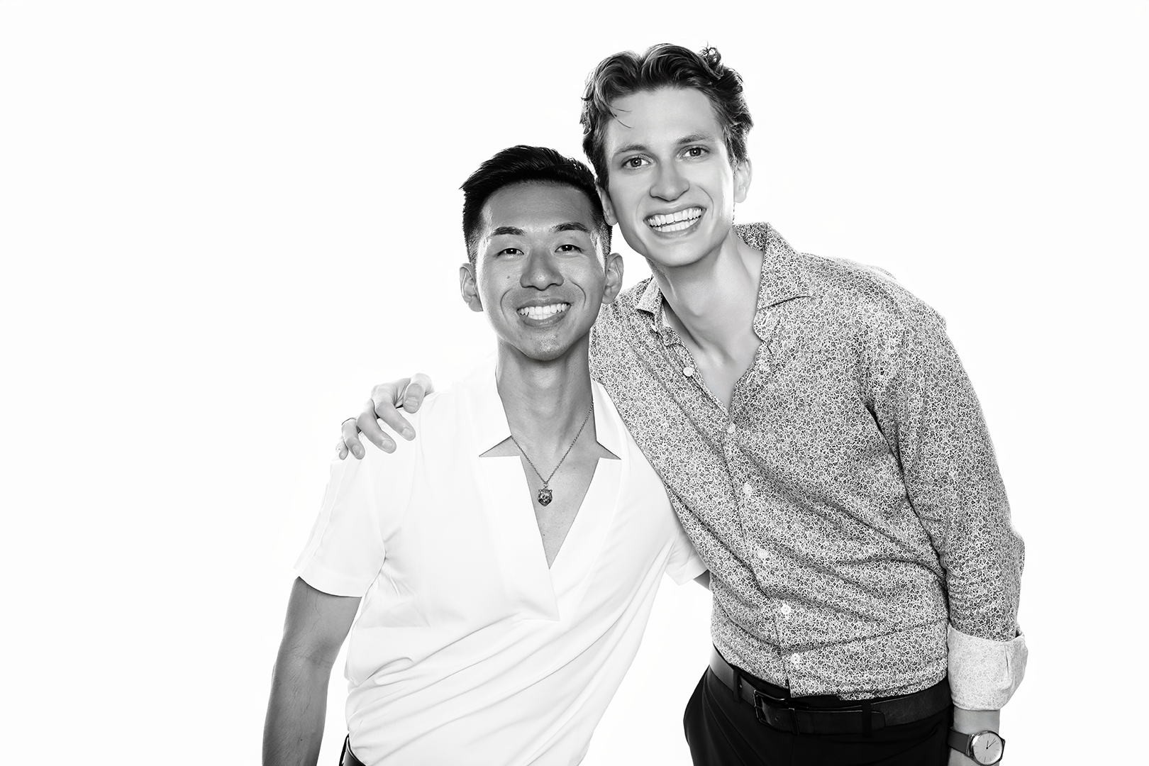 Celebrity-style black & white photo portrait booth