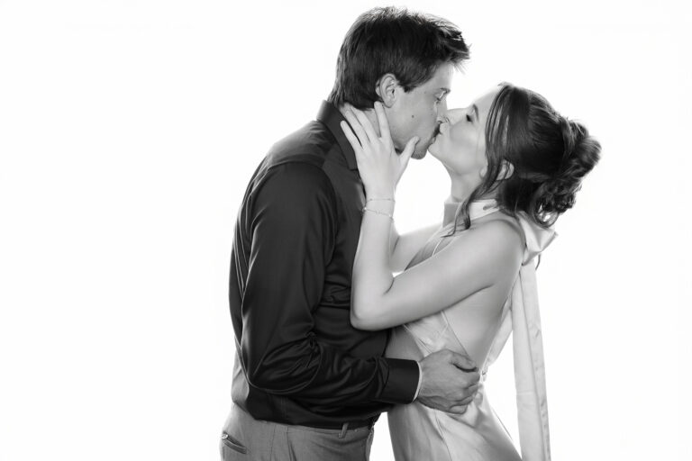 Celebrity-style black & white photo portrait booth