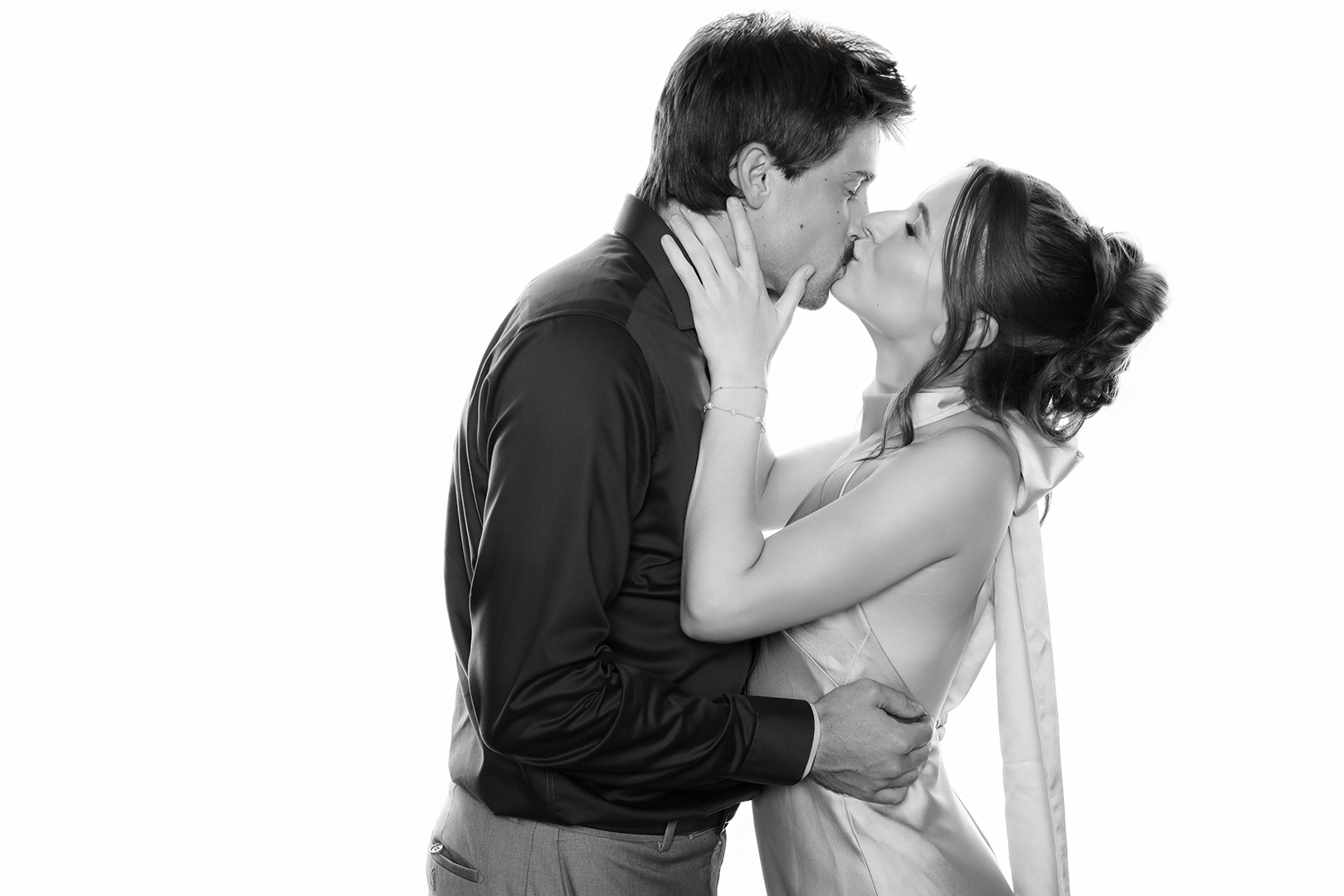 Celebrity-style black & white photo portrait booth