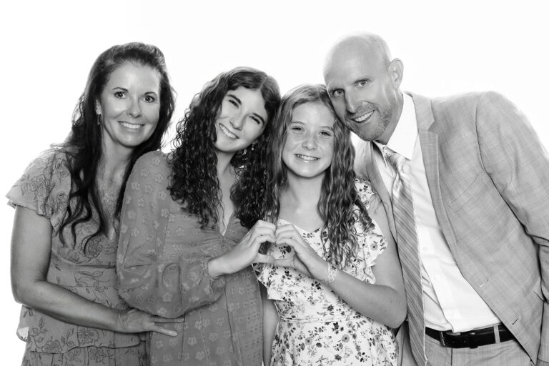 Celebrity-style black & white photo portrait booth