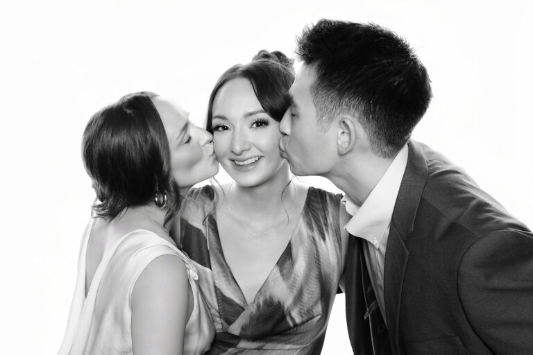 Celebrity-style black & white photo portrait booth