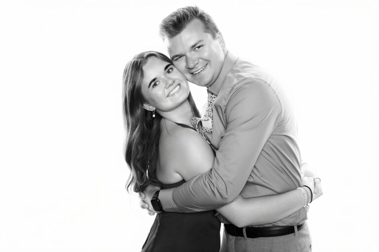 Celebrity-style black & white photo portrait booth