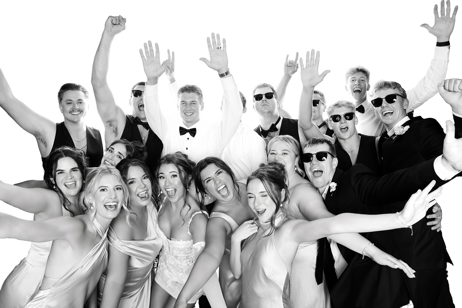 Celebrity-style black & white photo portrait booth