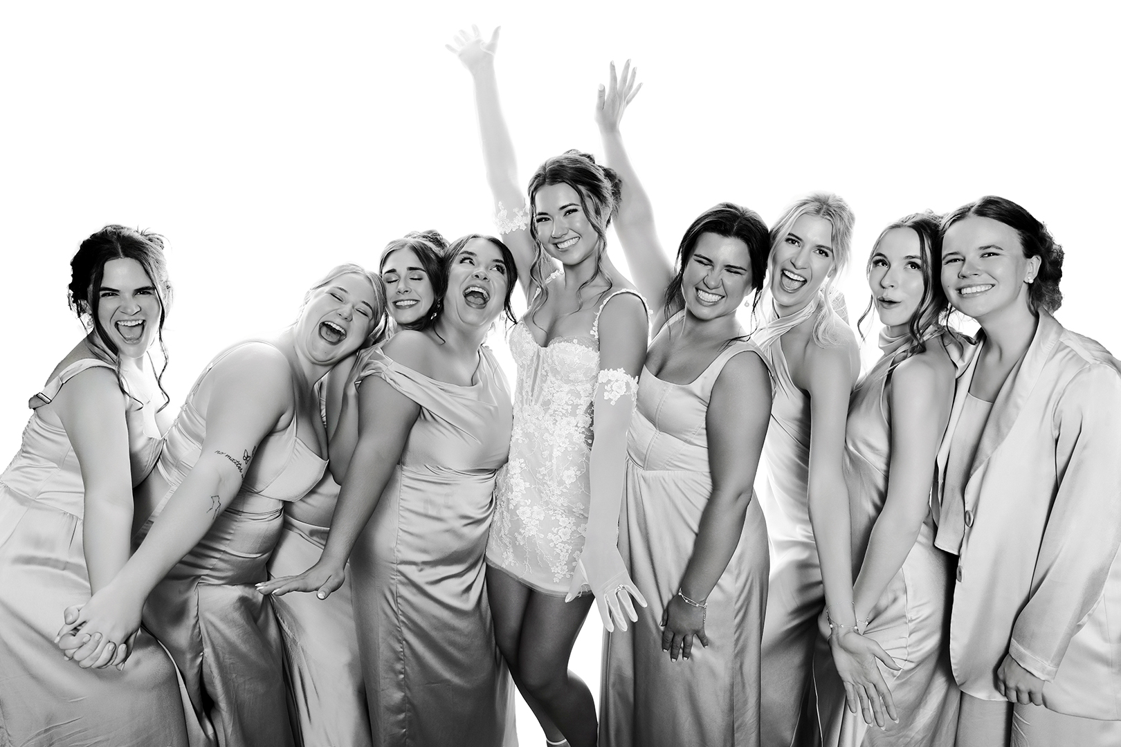 Celebrity-style black & white photo portrait booth