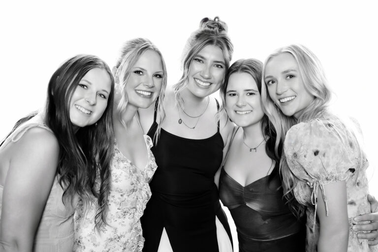 Celebrity-style black & white photo portrait booth