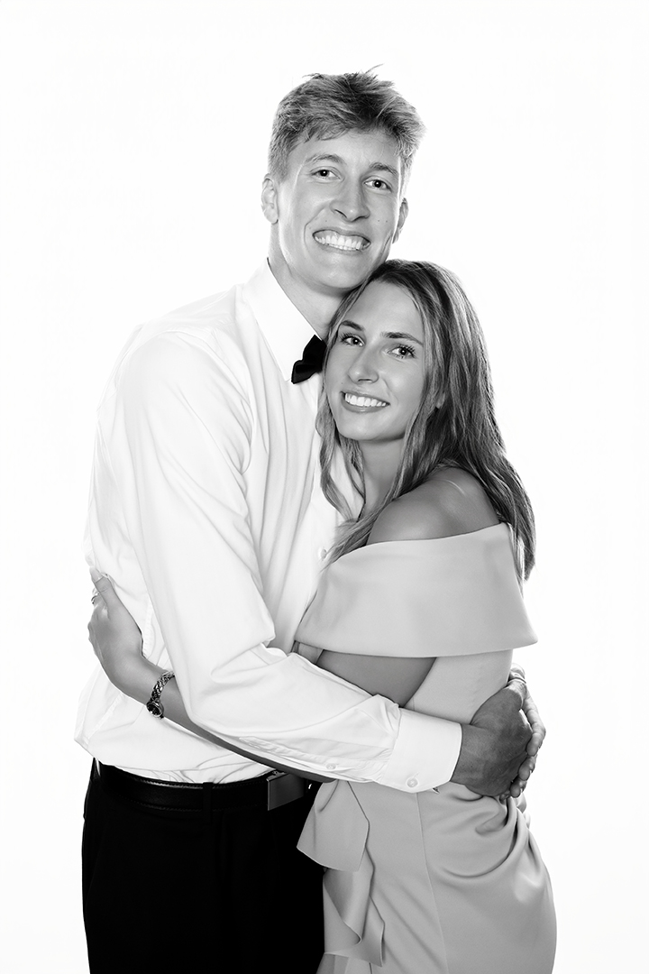 Celebrity-style black & white photo portrait booth